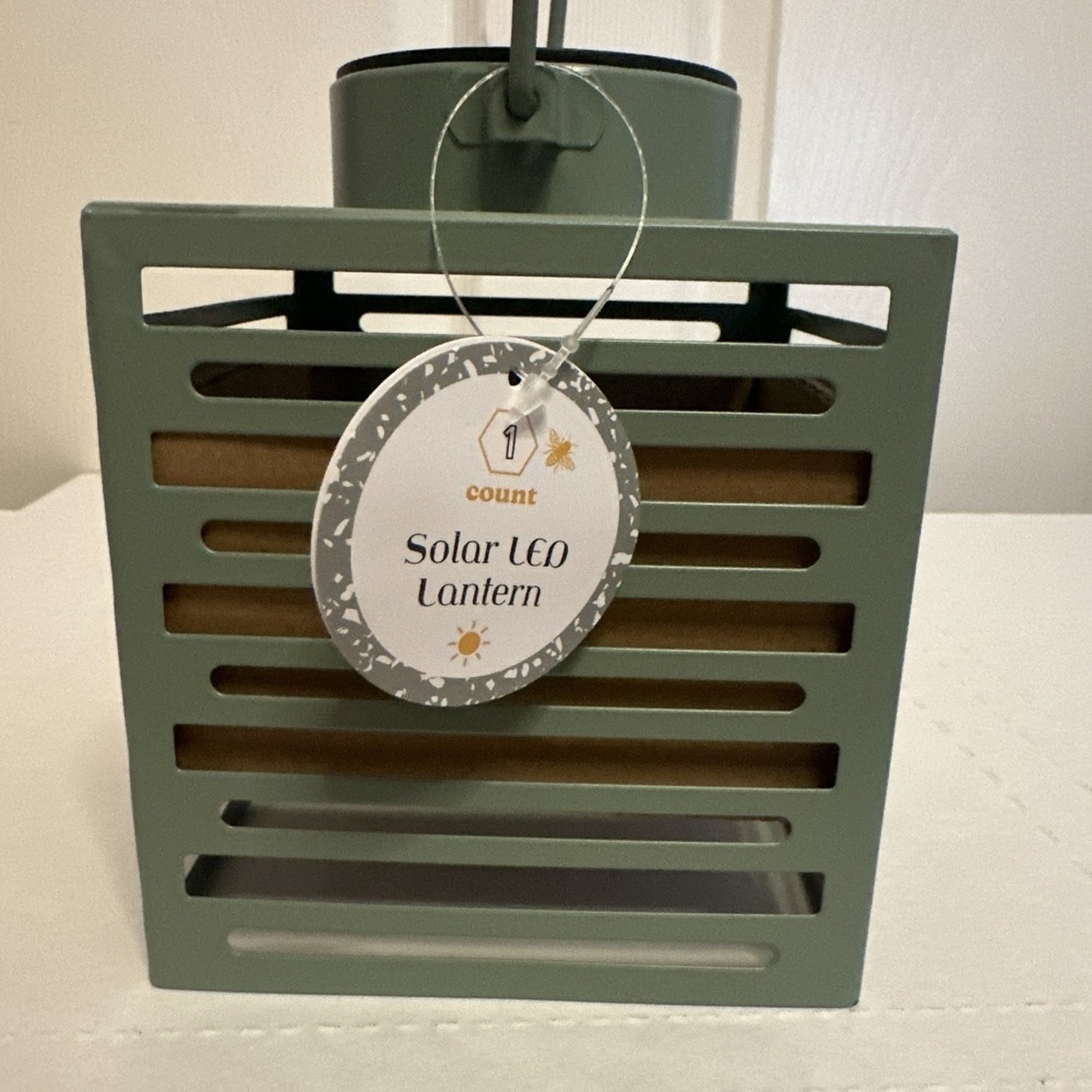 Solar Lanterns Hanging LED Light Yard Outdoor Patio Garden Decor Sage Green (8) - Picture 4 of 5